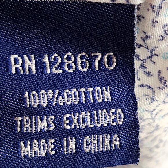 Cowboy Hardware Blue Floral 100% Cotton Pearl Snap Western Shirt - Picture 7 of 7